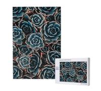 Succulente fresche stampate,Puzzle in legno da 1000 pezzi per adulti e adolescenti