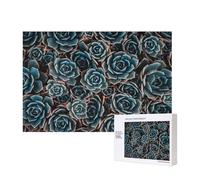 Succulente fresche stampate,Puzzle in legno da 300 pezzi per famiglie, per adulti e adolescenti, decorazioni per la casa