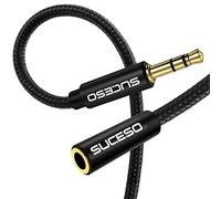 SUCESO Cavo Prolunga 3M Audio Jack 3,5mm Cavo Audio Stereo Prolunga Maschio a Femmina Cuffie Prolunga Nylon Intrecciato Compatibile per Cuffie Beats,iPhone,Huawei,Samsung,iPad, Tablet,iPod,MP3 ecc