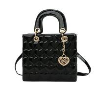 SuChengSS Borsa A Tracolla Donna Borsa A Traversa Quadrata Ricamata per Donne Accessorio per La Moda con Spalla Versatile-Nero-Piccolo 8,27 * 3,54 * 6,3 Pollici