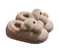 SuChengSS Pantofole Donna Pantofole di Cotone per Donne Inverno Casa Calda Casa Interno E All'aperto-Colore Sabbioso-40-41