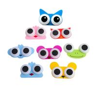SUCHUANGUANG 1 pz Scatola di Lenti a Contatto per Occhi Grandi 3D Cartone Animato Dolce per Custodia Gufo per Colla per Animali