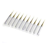SUCHUANGUANG 10 Pezzi Rivestimento in Titanio carburo 3.175x0.5mm Fresa per Incisione Punte frese CNC Set Lama carburo (Acciaio al tungsteno) Fresa