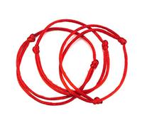 SUCHUANGUANG 10 Pezzi Semplice Braccialetto Rosso Corda buona Fortuna Stringa Kabbalah Protezione Nodo amuleto Filo di Cotone Rosso Braccialetto Braccialetto