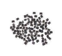SUCHUANGUANG 100 Pezzi 3x4x2mm Pulsante momentaneo a 4 Pin tattile h plastica + Metallo