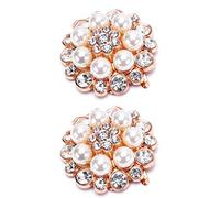 SUCHUANGUANG 2 pz/Set Clip per Scarpe Scarpe da Donna da Donna Decorazione Sandali con Tacco Alto ciondoli per Lega + Strass + Perla Imitazione