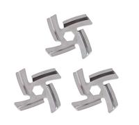 SUCHUANGUANG 3 Pezzi/Set Tipo 5 Coltello tritacarne Acciaio Inossidabile Anti ruggine 4 Lame Foro Esagonale Parti per tritacarne Adatto per Pala da Taglio in Acciaio Inossidabile