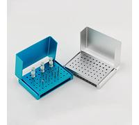 SUCHUANGUANG 58 Fori Porta Fresa Dentale Scatola per Autoclave Spazzola per Lucidatura Portatile Blocco Tazza Blocco Fresa Dentale per Fresa ad Ago in Lega di Alluminio