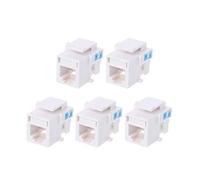 SUCHUANGUANG 5Pieces Modulo telefonico Senza Attrezzi Modulo RJ11 Rete vocale CAT3 Adattatore Placcato in Oro Estensore telefonico Moduli telefonici Keystone Senza Attrezzi