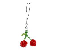 SUCHUANGUANG Adorabile e Vivace Ciondolo per Telefono con Ciliegia Portachiavi Artigianale Accessorio Ornamentale per Giovani e Appassionati di Fotografia Lega acrilica