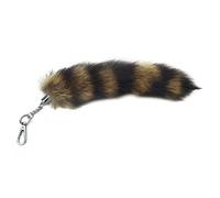 SUCHUANGUANG Carino - Portachiavi con Coda di Procione Portachiavi con Ciondolo Portachiavi con Ciondolo Portachiavi Coppia Portachiavi per Zaino Decorazione Auto Argento