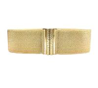 SUCHUANGUANG Corsetto Dorato Largo in Vita con Cintura Decorativa in Vespa Elastica Scintillante per Donna Oro