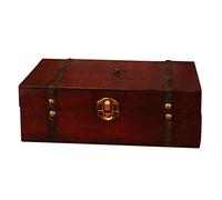 SUCHUANGUANG Scatola del Tesoro in Legno Antico Scatola portaoggetti per Giochi da Tavolo per Carte da Poker Tarocchi Bigiotteria Poker