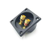 SUCHUANGUANG Scatola per Altoparlanti a 2 Vie Terminal Binding Post Cup Connettori per Tazza a Vite Stereo per Auto a casa Fai-da-Te Spine per subwoofer Pinze Morsetto Nero + Oro