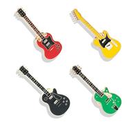 SUCHUANGUANG Set di 4 Spille Smaltate Vintage Spille per Chitarra Elettrica Distintivi per Strumenti Musicali Materiale in Lega per Camicie Maglioni Zaini in Lega