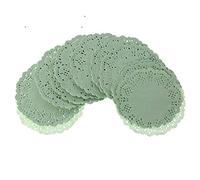 SUCHUANGUANG Stuoie di Carta in Pizzo colorato Sottobicchieri Tovagliette Eventi di Nozze Tavolo da Festa Regalo Centrino di Carta Verde