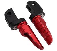 SUCIE Pedane Moto, Pedane Posteriori Anteriori in Alluminio CNC Pedane Pedale, Poggiapiedi Autostrada Moto Set Antiscivolo per Aprilia RS660 RSV4 Tuono 660 V4 1100(Rosso)