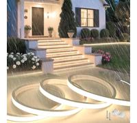 SUCIKORIO 3 Metri Striscia LED Neon Senza Trasformatore, Silicone 220V Strisce Led Esterno Impermeabile IP65 Flessibile Luci Leds Camera da Letto Bianco Naturale 4000K Tagliabile 120 LED/m LEDs Strip