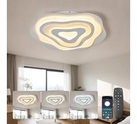 SUCIKORIO Plafoniera LED Soffitto Moderna, Dimmerabile 48W LED Lampada da Soffitto 2700K-6500K 5%-100% Lampadario Soggiorno in Ferro Plafoniere Camera da Letto Con Telecomando e APP per Bagno, Cucina