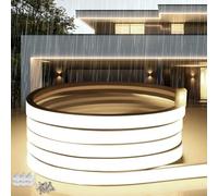 SUCIKORIO Striscia LED Neon 3 Metri, Silicone Strisce Led Esterno Impermeabile Ignifugo IP65 Flessibil 20m Luci Leds Camera da Letto 220V Bianco Naturale 4000K Tagliabile 120 LED/m Con Interruttore