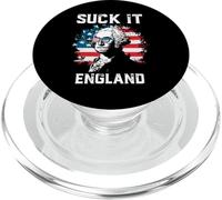 Suck It England American Flag Funny 4th of July Patriotic PopSockets PopGrip per MagSafe