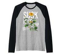 Suck It Up Buttercup Girasole Divertente Detto Grafica Citazione Maglia con Maniche Raglan