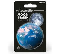 Suck UK Magneti da frigorifero animati con luna e terra, magneti da frigorifero per bambini e divertenti magneti per lavagna bianca, pianeti magnetici per bambini sistema solare | regali spaziali,