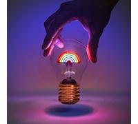 Suck UK Lampadina arcobaleno | Lampade da tavolo a batteria | Lampadina a batteria ricaricabile e luce USB senza fili | Decorazione estetica della stanza e luci arcobaleno per camera da letto |