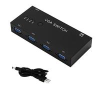 Suckoo 4 Way VGA Video switcher 4 in 1 Out 1 in 4 Out bi Direzionale interconvertibile HD Video Sharer Larghezza di banda 500 Mhz Computer Host Esterno VGA TV Monitor Proiettore Selettore Selettore