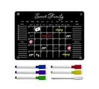 Sucritude Calendario Magnetico Per Frigorifero | Pannello Messaggi Acrilico Cancellabile,Lavagna Multifunzionale Per Spesa E Pianificazione Familiare Con 6 Pennarelli
