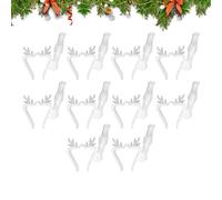 Sucritude Gancio per Luci Natalizie da Grondaia | Set di 10 Ganchi per Luci a LED Natalizie da Grondaia,Supporti Festivi Resistenti per Siding Tegole Grondaie Deck Recinzioni Scandole Sofitti Tetti