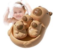 Sucritude Giocattoli Da Bagno Per Bambini | Set Giocattoli Acquatici Con Capibara Animali Per Vasca,Gioco Galleggiante Educativo con Stimoli Sensoriali per Bambini e Bambine