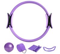 Sucritude Set Cerchio E Palla Pilates, Anello per Esercizi Pilates, Cerchio Cinetico per Yoga per La Perdita di Peso di Addominali E Gambe, Allenamenti Yoga, Fitness Ring per Esercizi Interni della