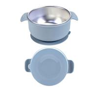 Suction Bowl - Stainless Steel Feeding Bowl | Non-Slip Spill-Proof Double Handles - Safe Self-Feeding Dish for Easy Clean Durable Tableware Set