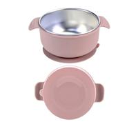 Suction Bowl - Stainless Steel Feeding Bowl | Non-Slip Spill-Proof Double Handles - Safe Self-Feeding Dish for Easy Clean Durable Tableware Set