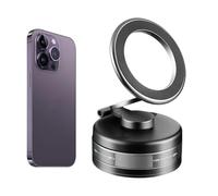 Suction Clamp Stand, Mobile Magnet Bracket, Adjustable Vacuum System with Secure Hold Design, Lightweight Travel Phone Support Build, Compact Mounting Tool Unit, Phone Stand for Car and Travel