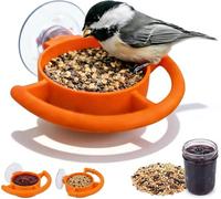 Suction Cup Bird Feeder,Window Mount 3D Print Hold, Easy Refill with Secure Grip,Outdoor Feed with,Patio Feeder for Balcony Deck,Bird Feeders for Backyard Porch Garden,Hummingbirds Songbirds