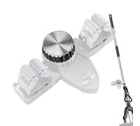 Suction Cup Broom Holder - Space Saving Utility Rack, No Drill Suction Mount, Waterproof Clip System, Heavy Duty Cleaning Tool Organizer, Easy Install Design | Broom Mop Clip, For Bathroom, Kitchen