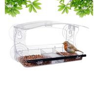 Suction Cup Feeder - Window Bird Feeder, Transparent Box with Detachable Design, Acrylic Container, Outdoor Accessory, Garden Decor for Feeding Birds Safely While Watching from Indoors