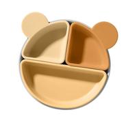 Suction Cup Plates - Suction Training Divided Plate,Food-grade Silicone Suction Plates for Babies, Multifunctional Divided Baby Dishes