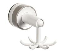 Suction Cup Shower Hooks, Heavy Duty Wall Hangers, Rotating Holder, 5.51x3.35 Inches Tool Free Installation and Strong Grip for Bathroom, Kitchen, Window, Sink, Apartment Hotel Use