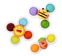 Suction Cup Spinner Toys - Children’s Rotating Spinner Set, Baby Toys | Fun Mini Bathtub Spinners, Motor Skill Toys, Educational Sensory Playthings, For toddler, Preschoolers, Learning Play