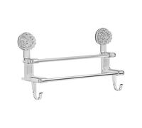 Suction Cup Towel Holder No Drilling Rustproof Stainless Steel Removable | Removeable Shower Mat Rod Rustproof Removable Wall Mount Multi Purpose Space Saving for Bathroom Kitchen Living Room Laun