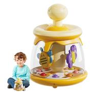 Suction Spinner Toys, Rotating Press Spin Toy, Interactive Early Learning Carousel, Educational Dome Tumble, 7.99x5.91x5.91 inches, Developmental for Boys and Girls Playtime