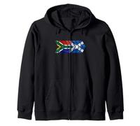 Sud Africa Scozia espatriati Bandiere Chevrons (PULICE) Felpa con Cappuccio