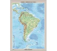 Sud America fisica e politica. Carta murale