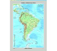 Sud America fisica e politica. Carta murale