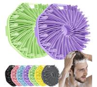 Sud Bud 2025 - Spazzola esfoliante e massaggiante in silicone 3 in 1, con cinghia antiscivolo, in luffa da doccia, per la pulizia del corpo e lo shampoo, per tutti i tipi di pelle (R3)
