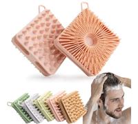 Sud Bud 2025 - Spazzola esfoliante e massaggiante in silicone 3 in 1, con cinghia antiscivolo, luffa da doccia, per la pulizia del corpo e lo shampoo, per tutti i tipi di pelle (S1)
