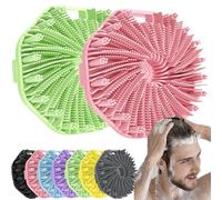 Sud Bud 2025 - Spazzola esfoliante e massaggiante in silicone 3 in 1, con cinghia antiscivolo, luffa da doccia, per la pulizia del corpo e lo shampoo, per tutti i tipi di pelle (R5)